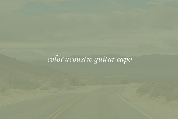 color acoustic guitar capo