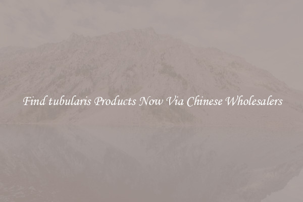 Find tubularis Products Now Via Chinese Wholesalers
