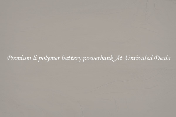 Premium li polymer battery powerbank At Unrivaled Deals