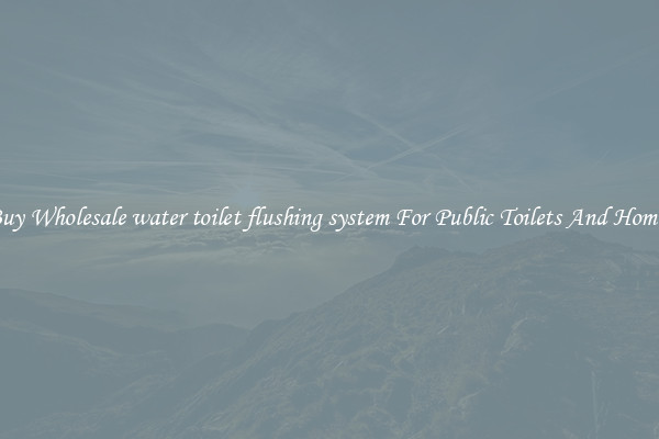 Buy Wholesale water toilet flushing system For Public Toilets And Homes