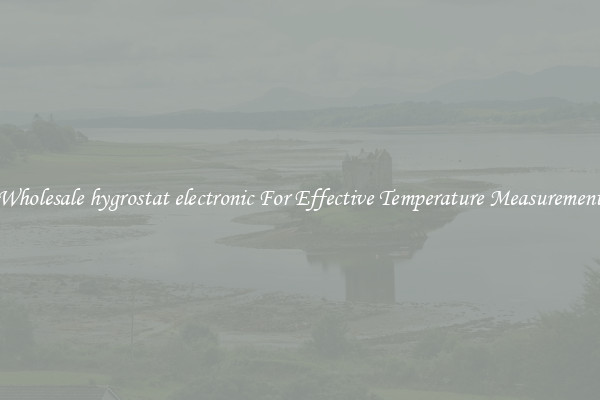 Wholesale hygrostat electronic For Effective Temperature Measurement
