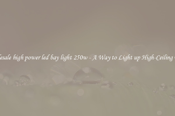 Wholesale high power led bay light 250w - A Way to Light up High-Ceiling Places