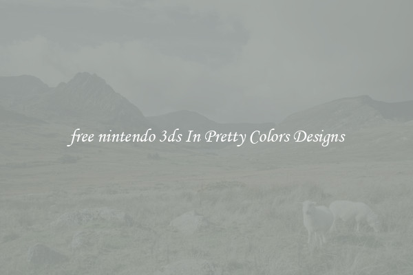 free nintendo 3ds In Pretty Colors Designs