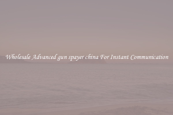 Wholesale Advanced gun spayer china For Instant Communication