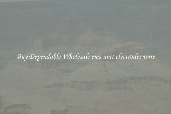 Buy Dependable Wholesale ems unit electrodes wire