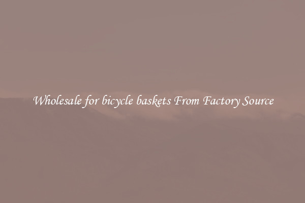 Wholesale for bicycle baskets From Factory Source