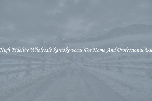 High Fidelity Wholesale karaoke vocal For Home And Professional Use