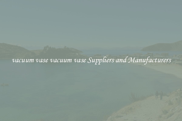 vacuum vase vacuum vase Suppliers and Manufacturers