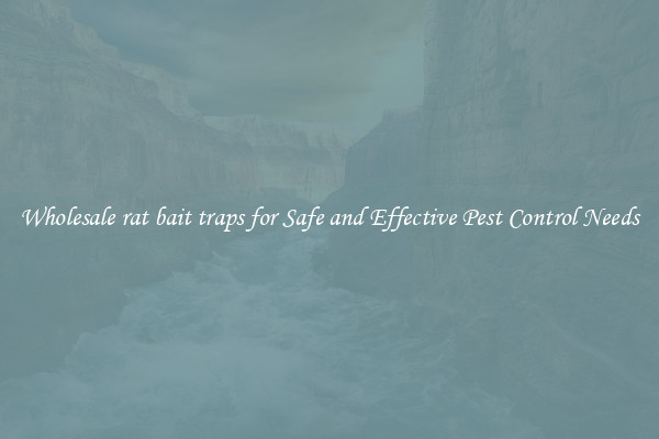 Wholesale rat bait traps for Safe and Effective Pest Control Needs