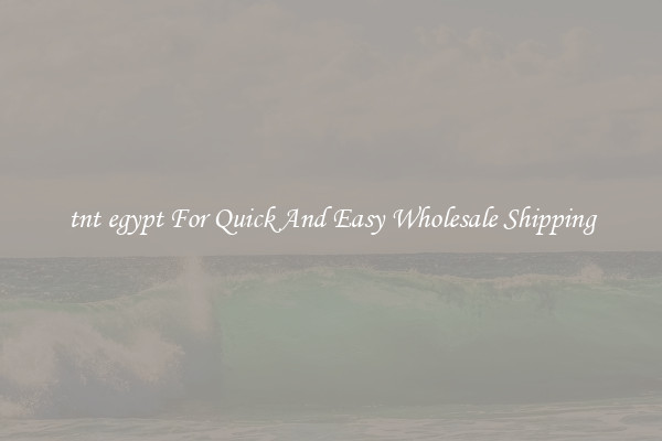 tnt egypt For Quick And Easy Wholesale Shipping