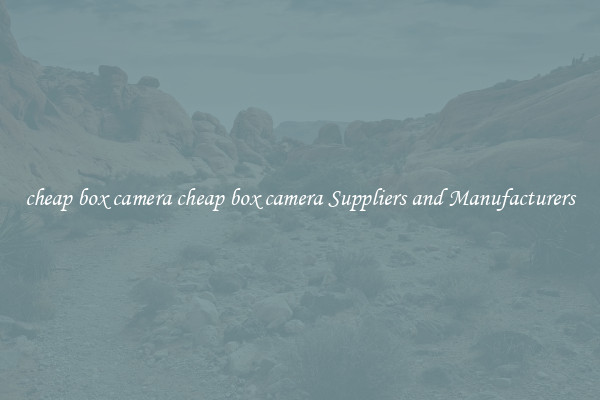 cheap box camera cheap box camera Suppliers and Manufacturers