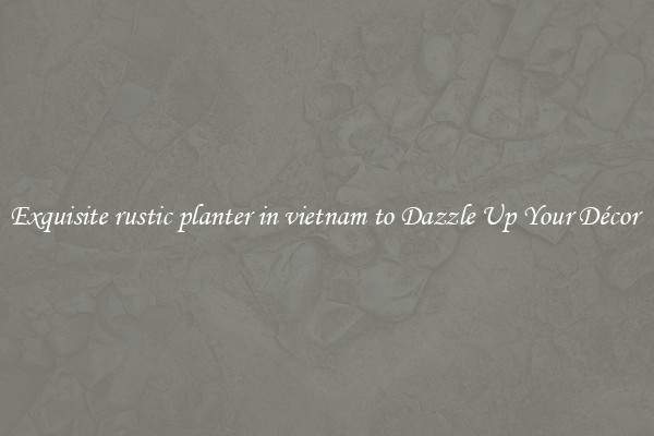Exquisite rustic planter in vietnam to Dazzle Up Your Décor 
